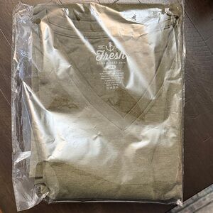 Fresh Clean Tees Olive Green V-Neck T-Shirt